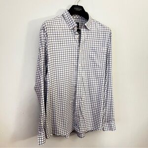 johnnie-O Blue and White Casual Button Down Shirt